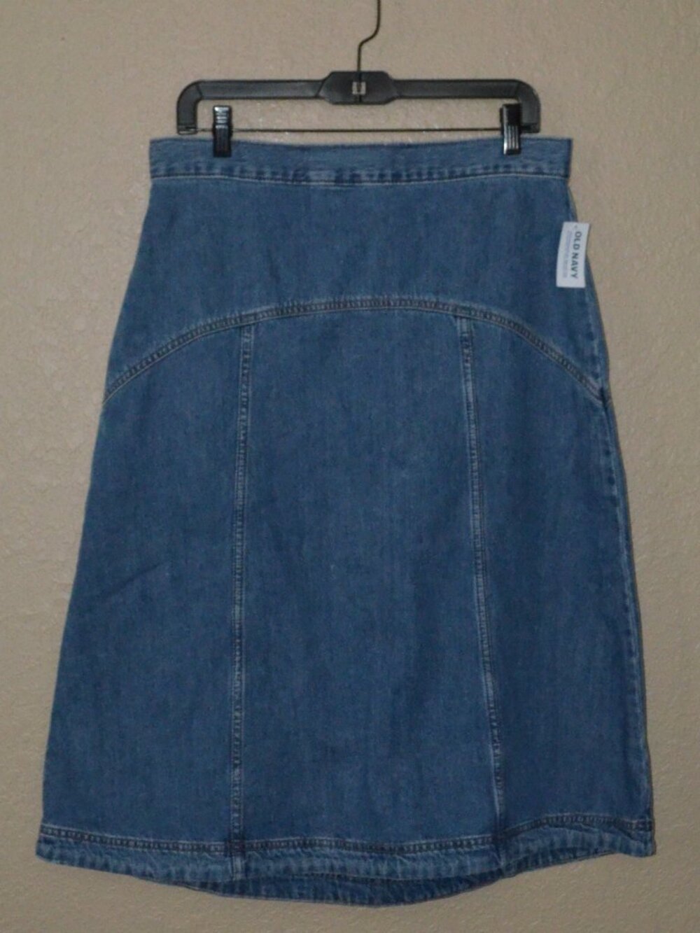 NWT $40 Sz 8 Old Navy Blue Denim Midi Skirt